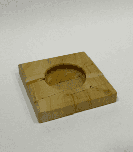 Unique Fossil Brown Square Ashtray | Stylish Marble Decor