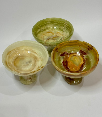ONYX GREEN PEDESTAL BOWL