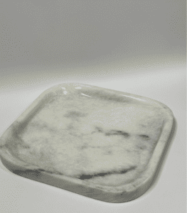 Elegant White Marble Trays | Curved-Edged Design