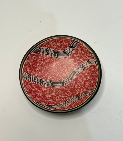 CHERRY RED ABSTRACT ART TRINKET
