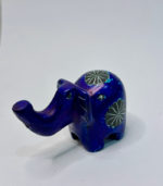 Ink Blue Stone Elephant Table Decor | Elegant Home Accent