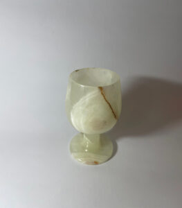 WHITE MARBLE GOBLETS SET OF 6