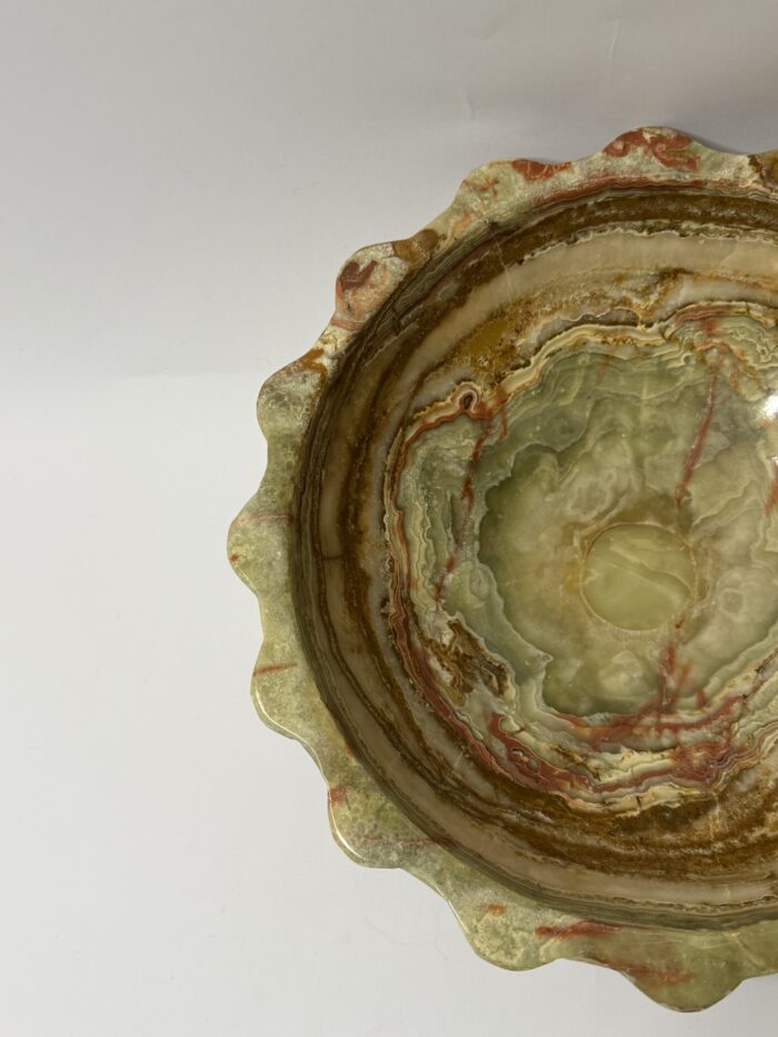 GREEN ROUND FLOWER SHAPED DEEP BOWL