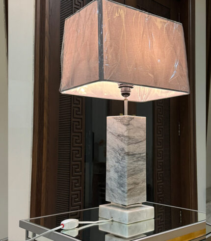 SQUARE LAMP WITH VEINING (PAIR)