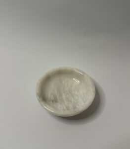 WHITE MARBLE CONDIMENTS BOWL - SMALL