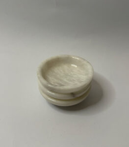 WHITE MARBLE CONDIMENTS BOWL - SMALL