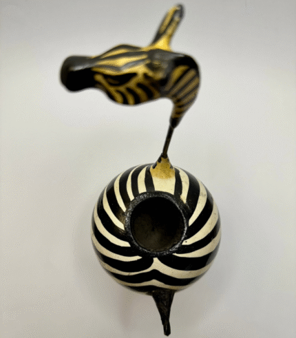 Handmade Wood & Metal GIraffe Pen Holder