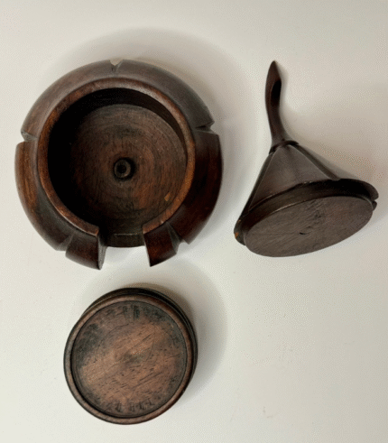 Handcarved Wooden Coasters with Holder