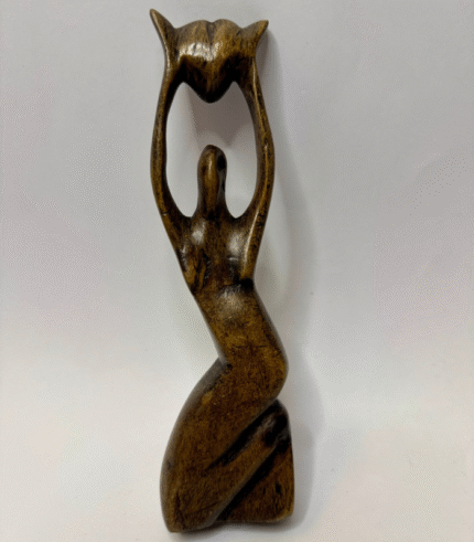 African Wooden Lady Statue