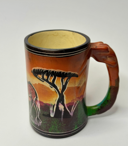 African HandPainted Safari Mug - Wildlife Edition