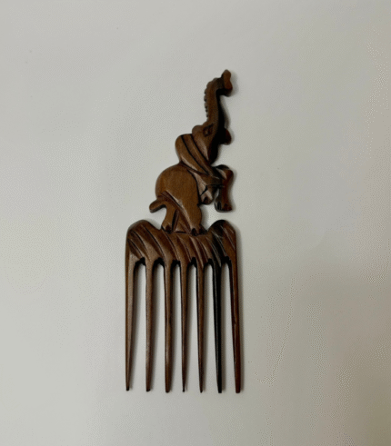 Elephant Handcarved Pure Ibano Wood Comb