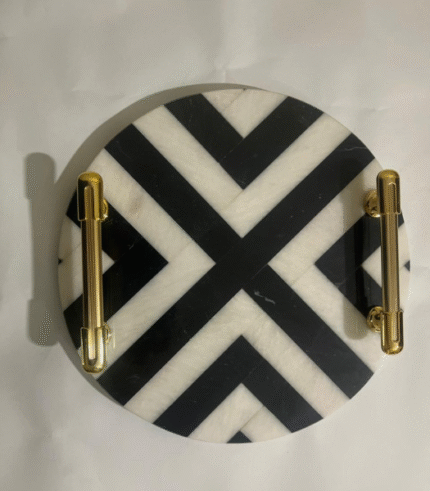 Prism Marble Round Tray